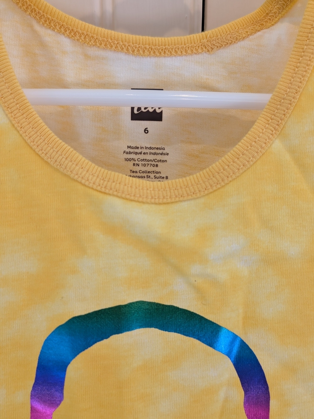 Tea Collection Yellow Tie-Dye Tank Top With Popsicle Graphic